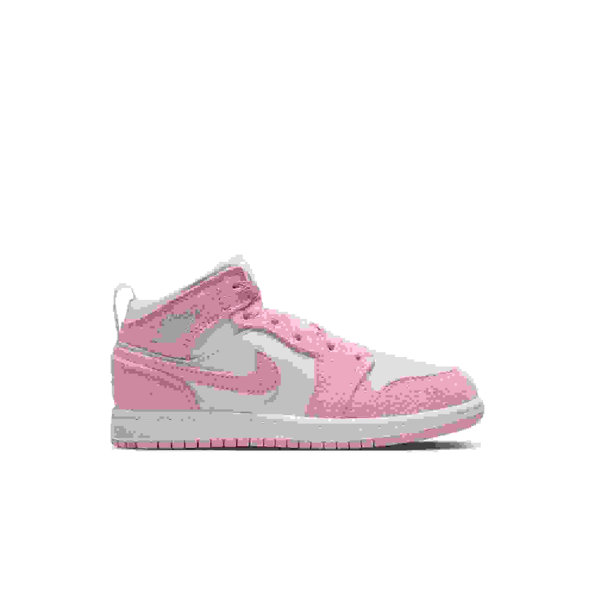 Jordan 1 Mid SE Preschool Girls' "White/Legend Pink/Sail" Shoe